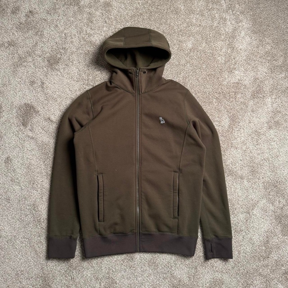 FOREST GREEN OVO POLARTEC ZIP UP HOODIE